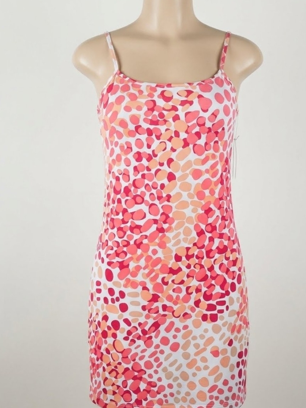 Athleta Pink and Coral Printed Slip Dress